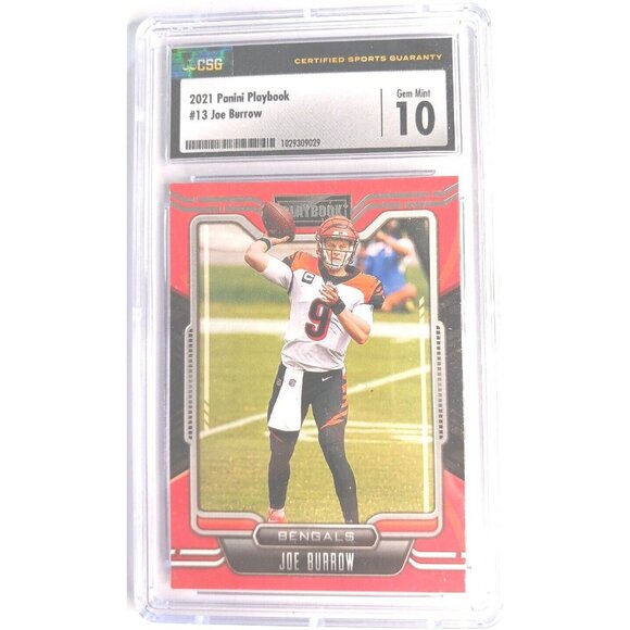 2021 Panini Playbook #13 Joe Burrow CSG Gem Mint 10 NFLCincinnatiBengals